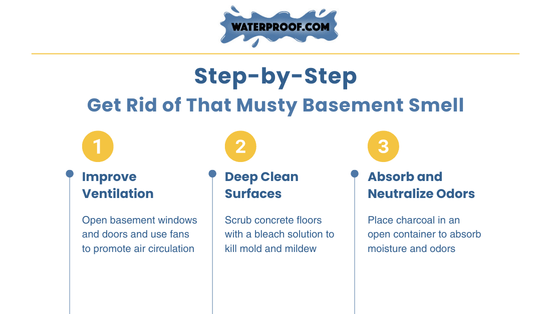how to get rid of that musty basement smell