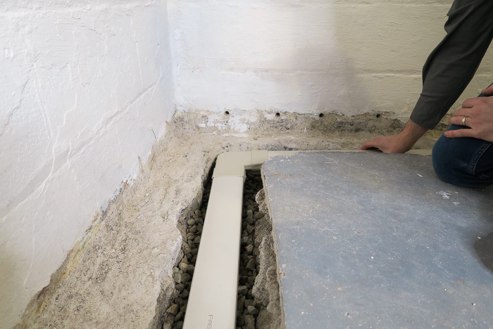 Installing-Contractor-Basement-Waterproofing1000px-Systems-7291 Installing fast track basement waterproofing system