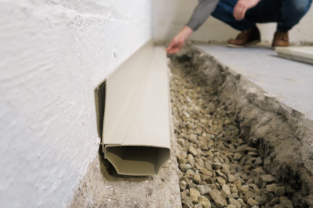 Basement waterproofing drainage board drain tile - Rim Skirt