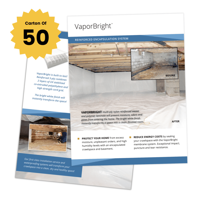 VaporBright Crawlspace sales material insert