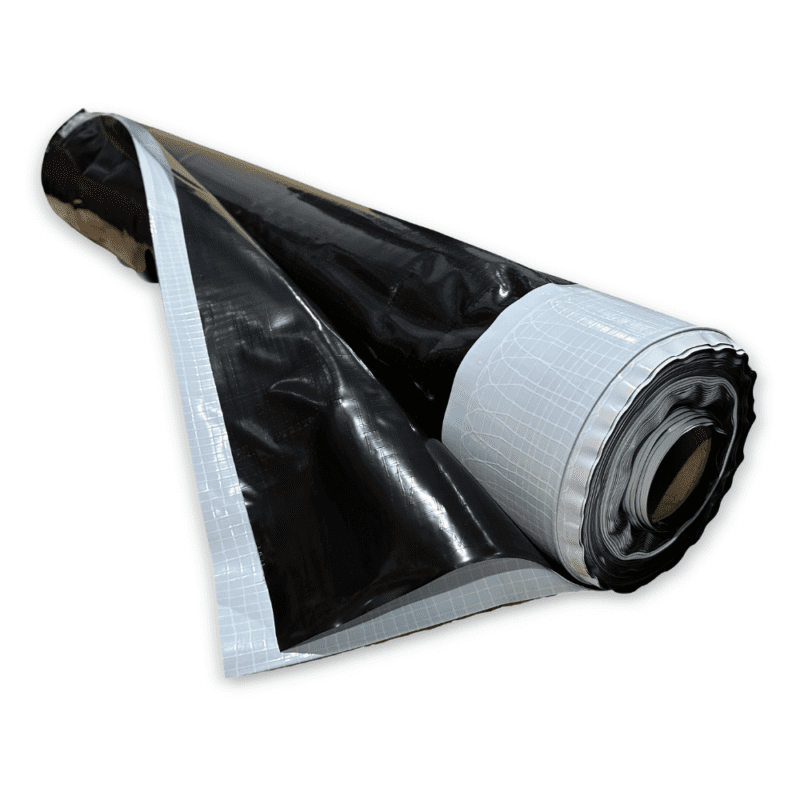 VaporBright Crawl Space liner 12MIL black on white