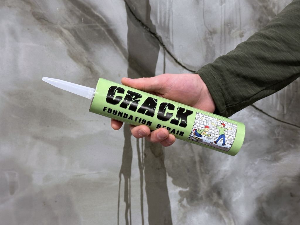 crackfoundationinstall DIY crack foundation wall repair sealant installation