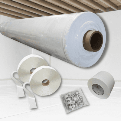 DIY crawl space and basement wall liner encapsulation waterproofing kit