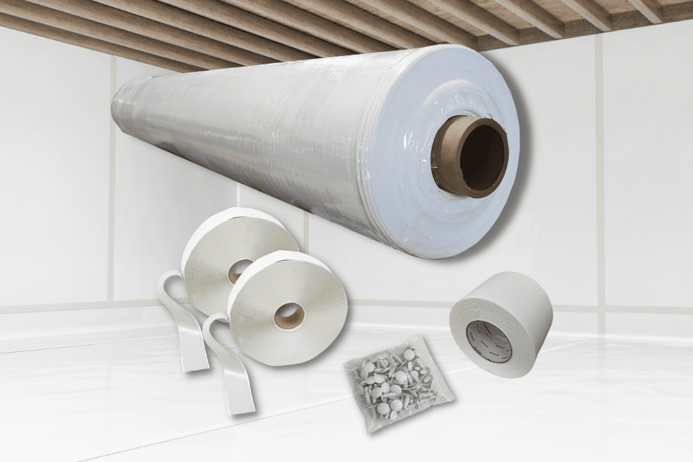 DIYCrawlSpaceKit DIY crawl space and basement wall liner encapsulation waterproofing kit