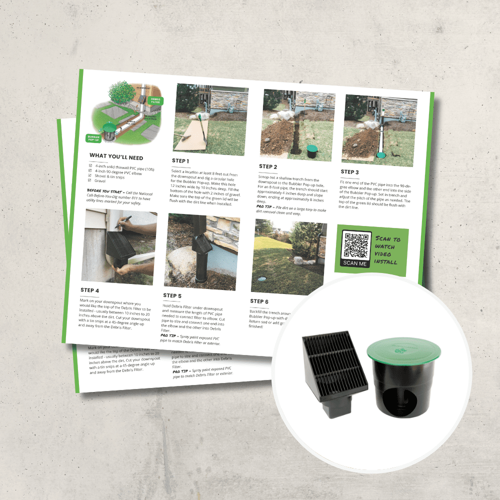 UnderGround Downspouts exterior waterproofing management