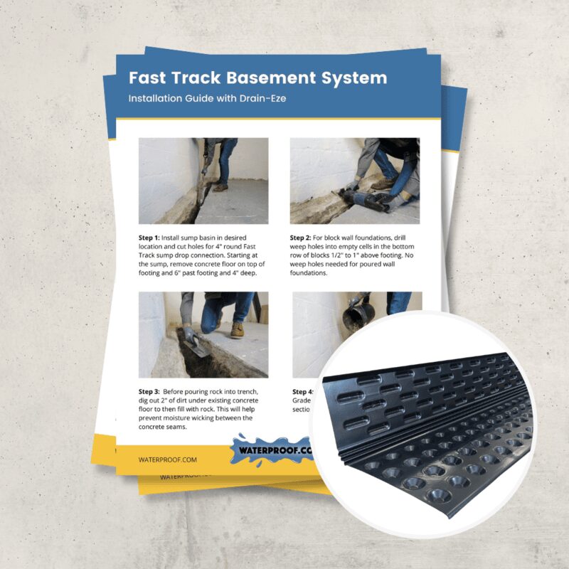 Drain-Eze XL basement waterproofing system installation guide