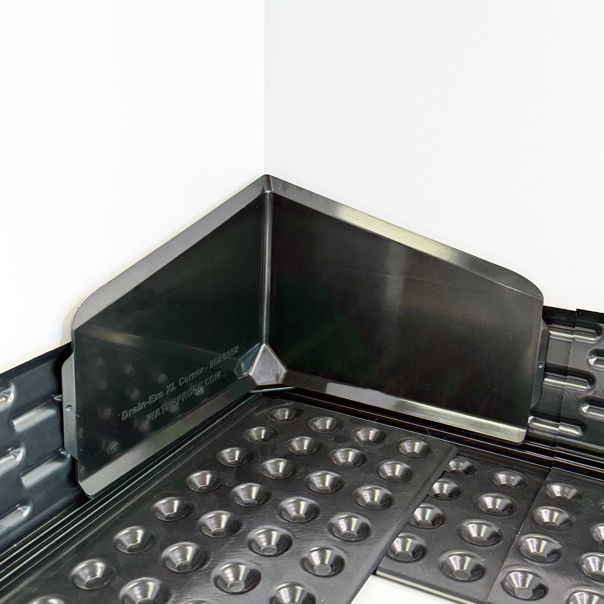 Drain-Eze XL basement waterproofing dimple footer board inside corner