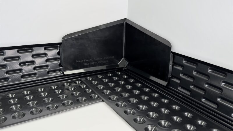 Drain-Eze XL basement waterproofing dimple footer board inside corner